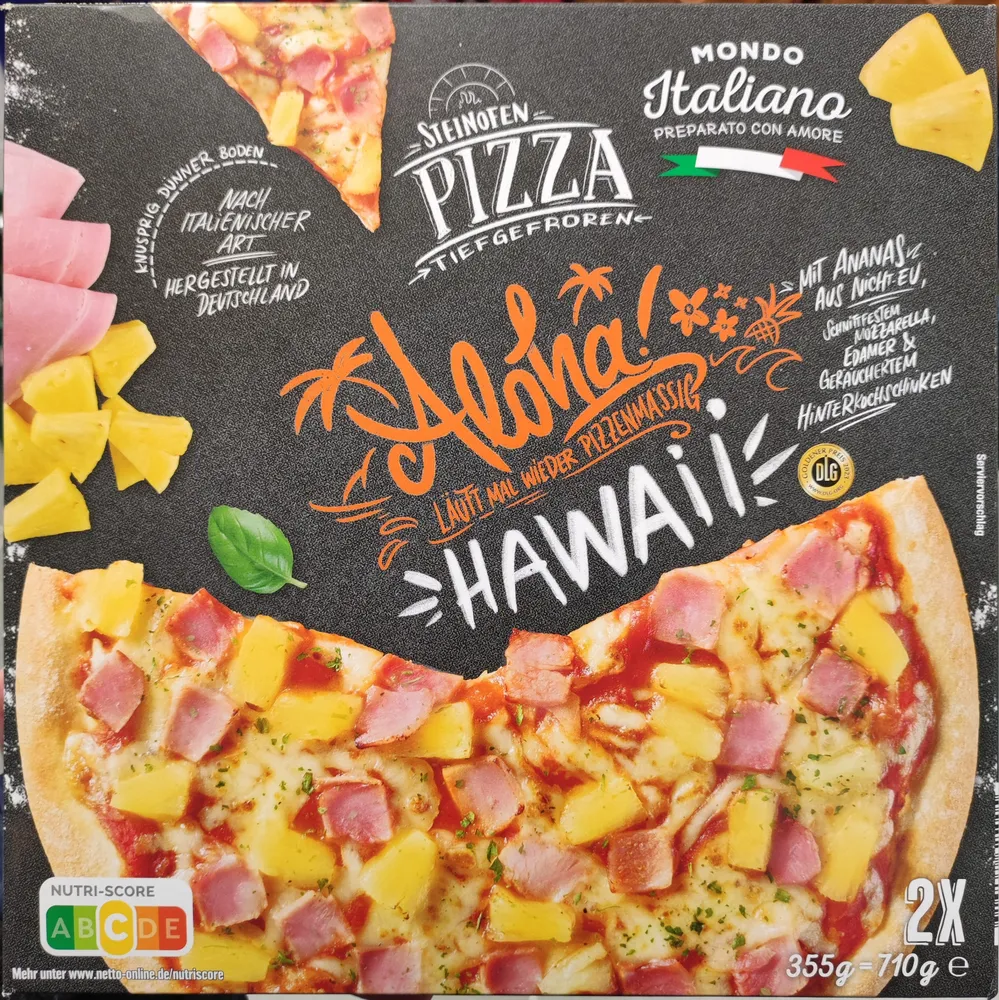 Steinofenpizza Hawaii