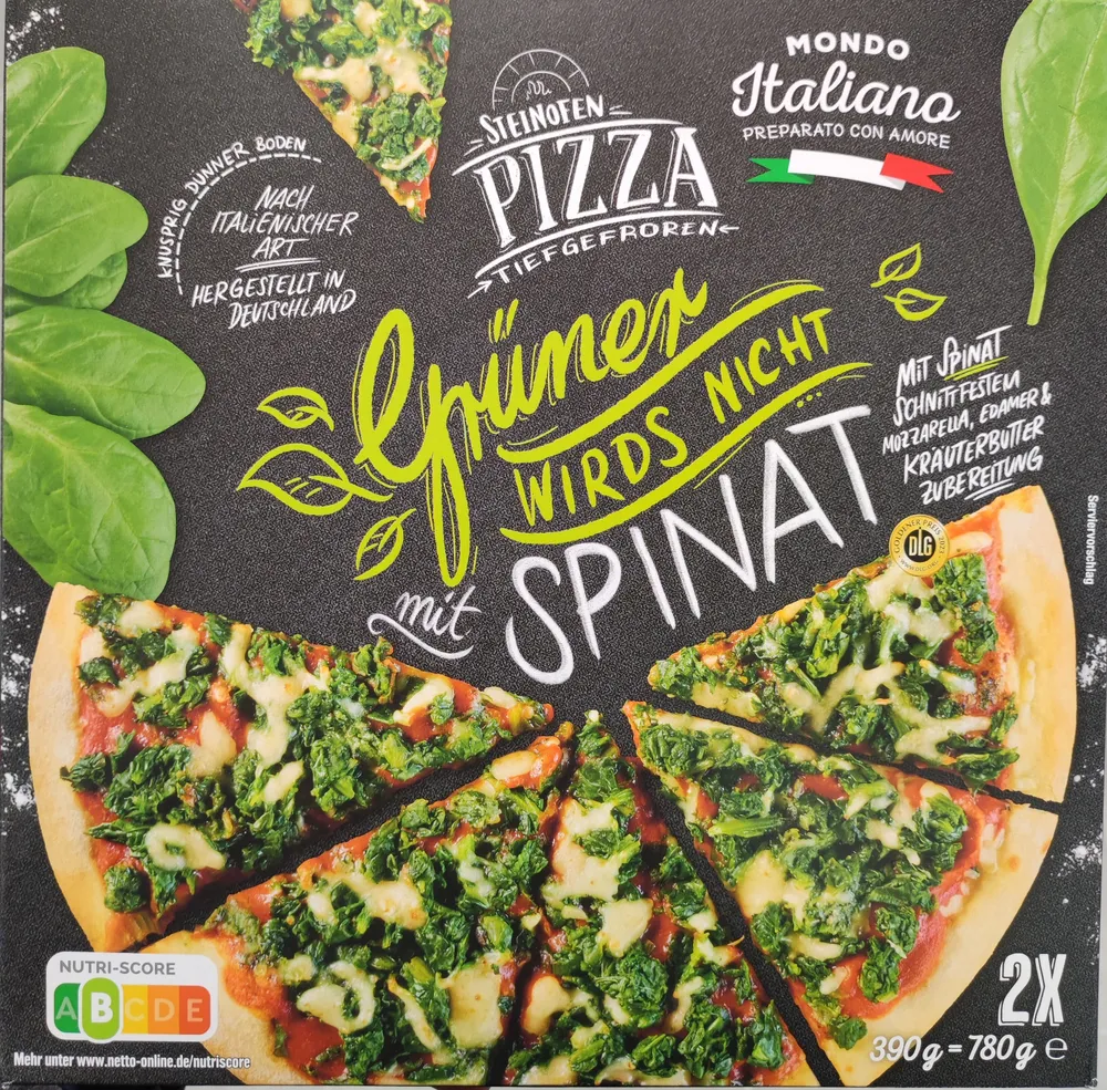 Pizza Steinofen Spinat