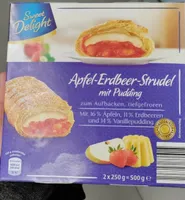 Apfel-Erdbeer-Strudel mit Pudding