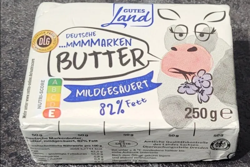 Deutsche Markenbutter mildgesäuert