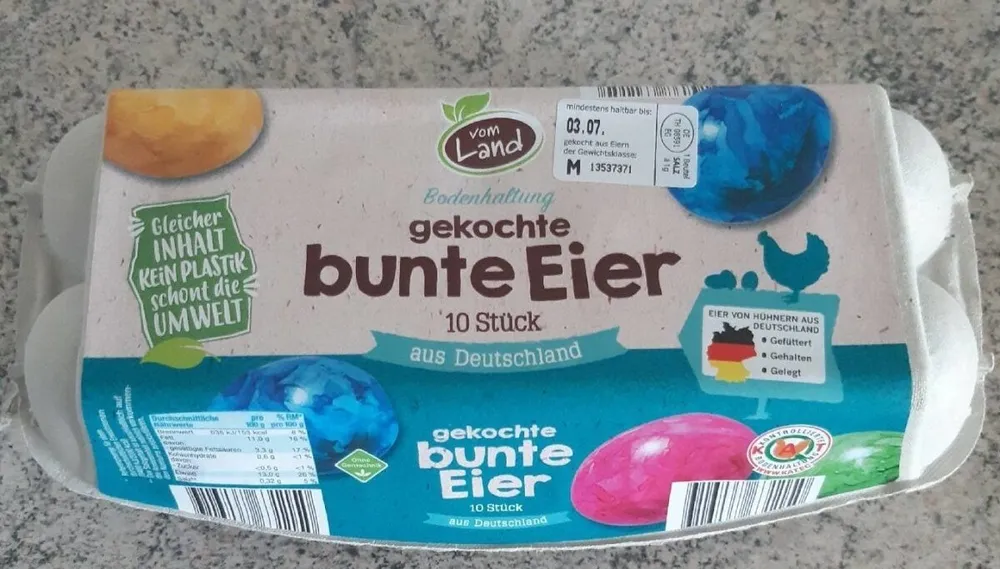 Gekochte bunte Eier