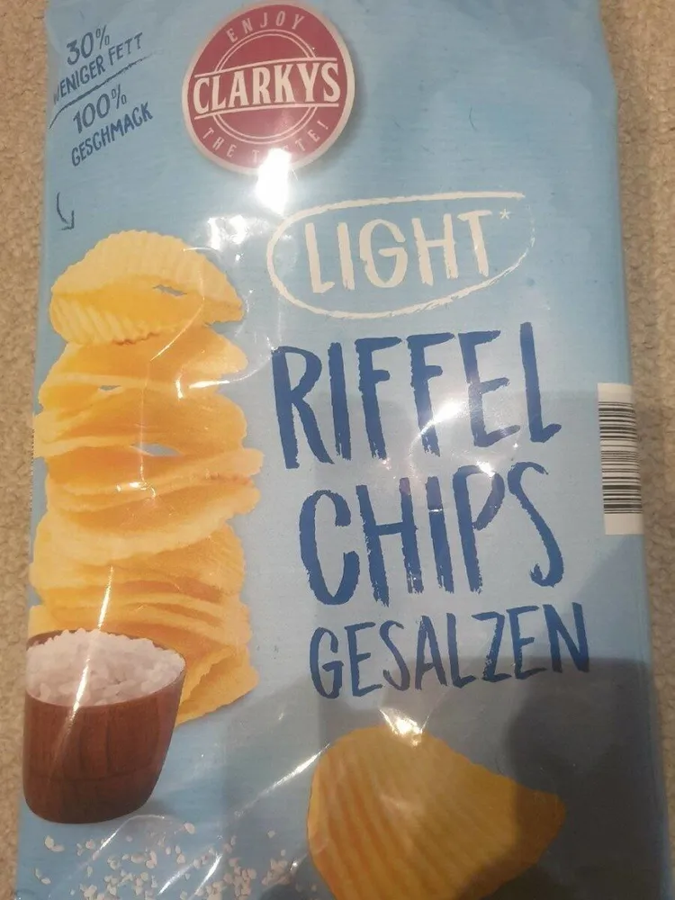 Light Riffelchips gesalzen