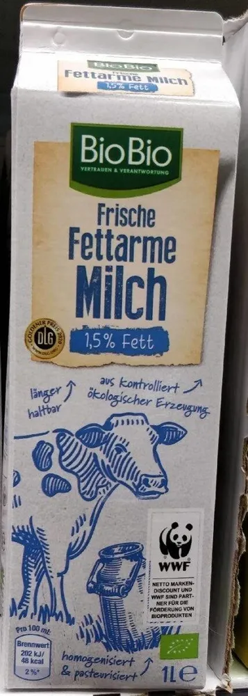 Frische fettarme Milch 1,5% Fett
