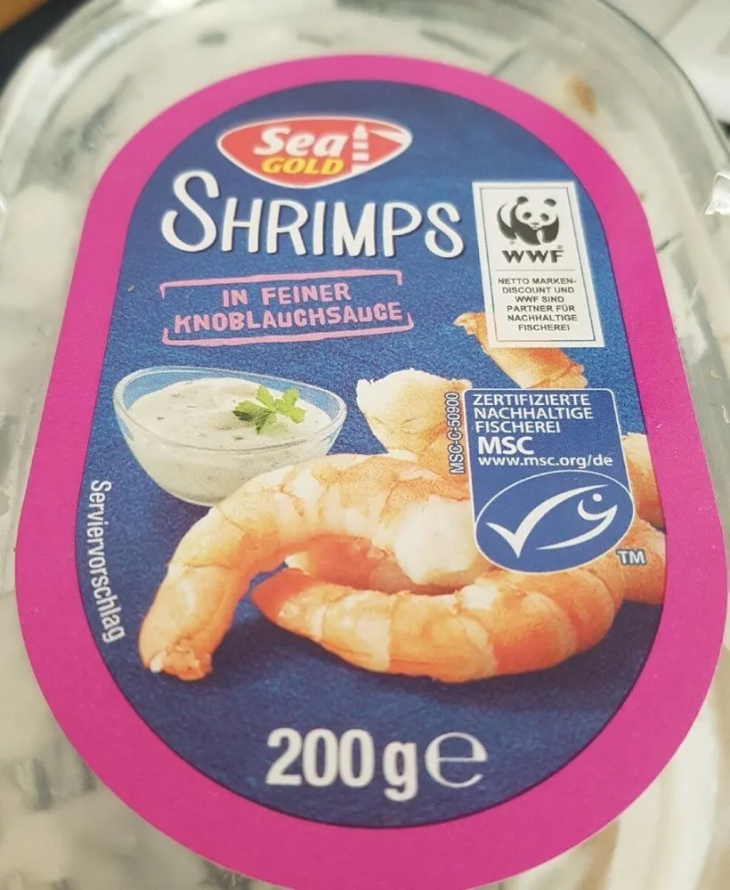 Shrimps in feiner Knoblauchsauce
