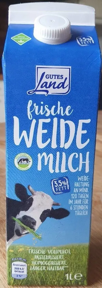 frische Weide milch