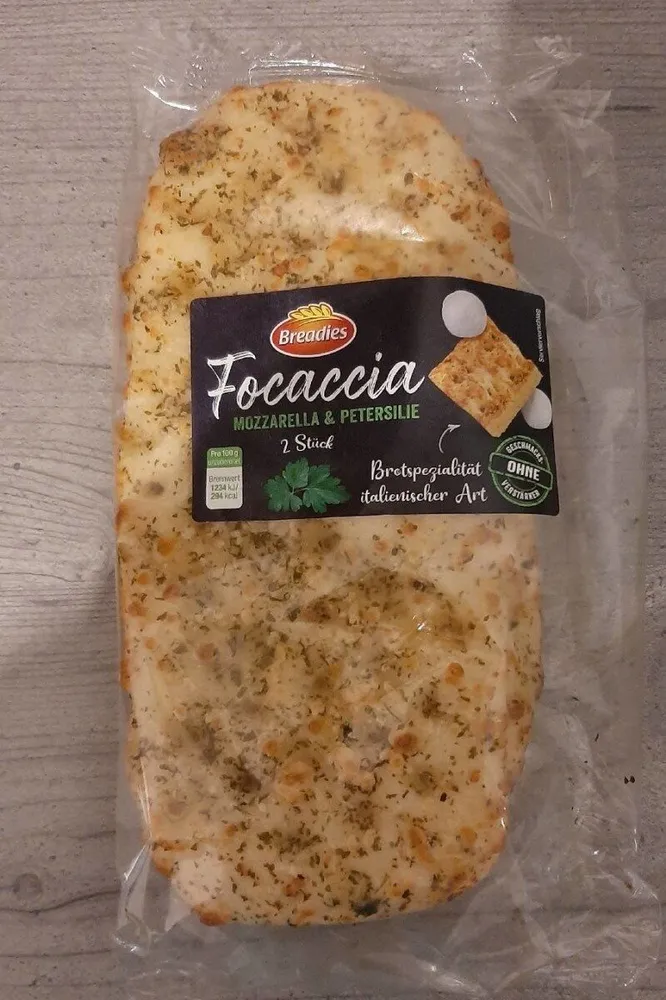 Focaccia - Mozzarella & Petersilie, 2 Stück