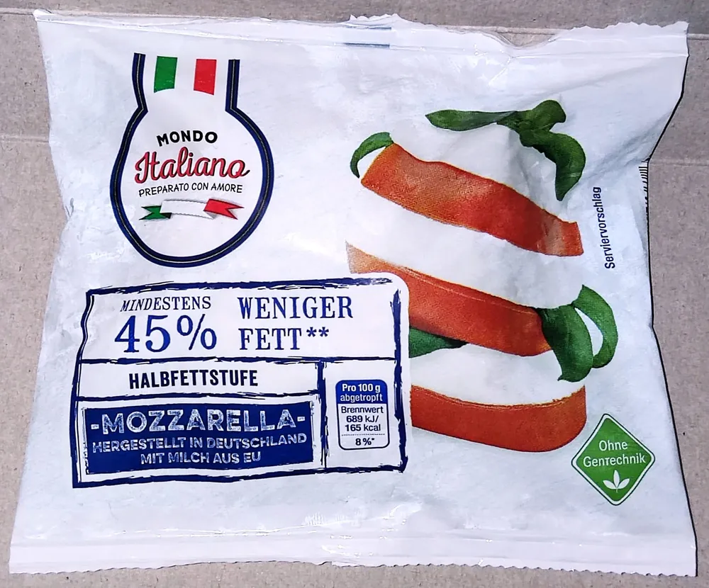 Mozzarella Halbfettstufe