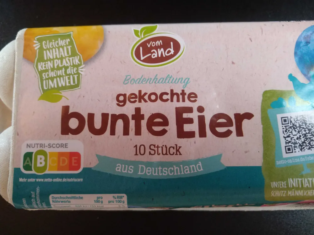 Gekochte bunte Eier