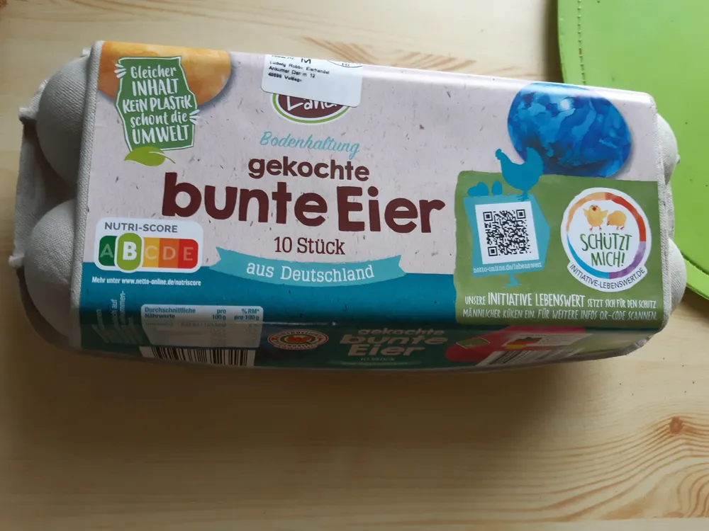 bunte gekochte eier