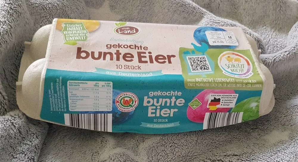 Gekochte bunte Eier