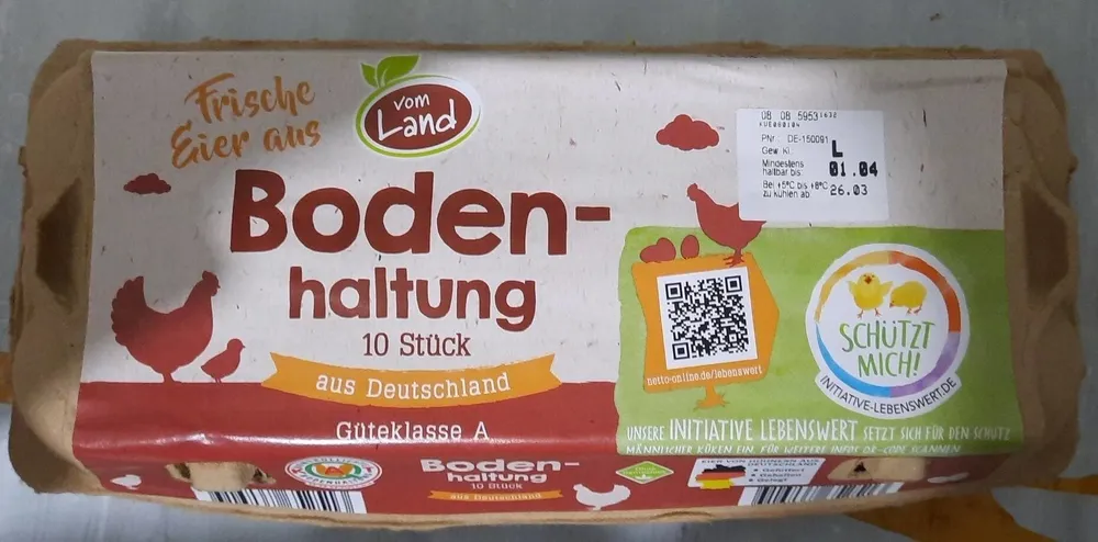 Frische Eier aus Bodenhaltung