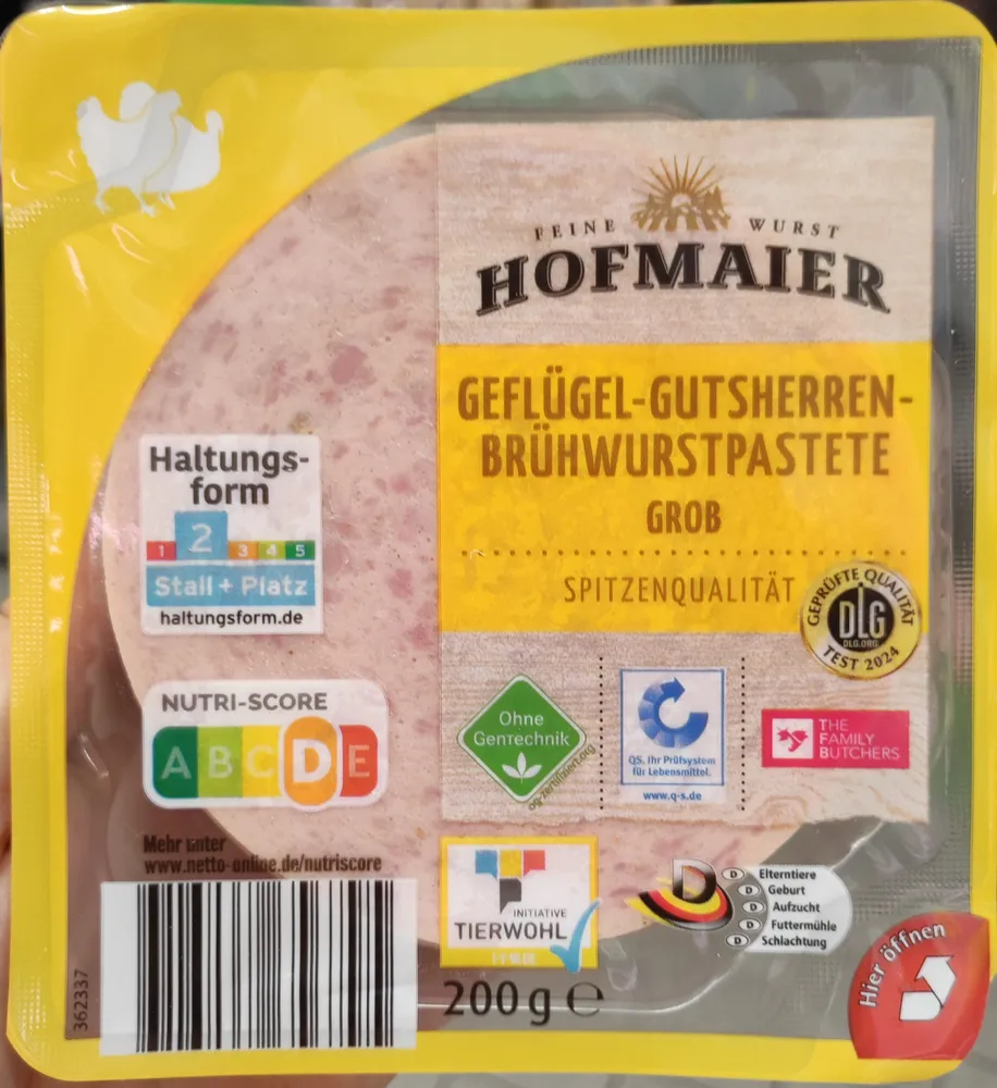 Geflügel Brühwurstpastete