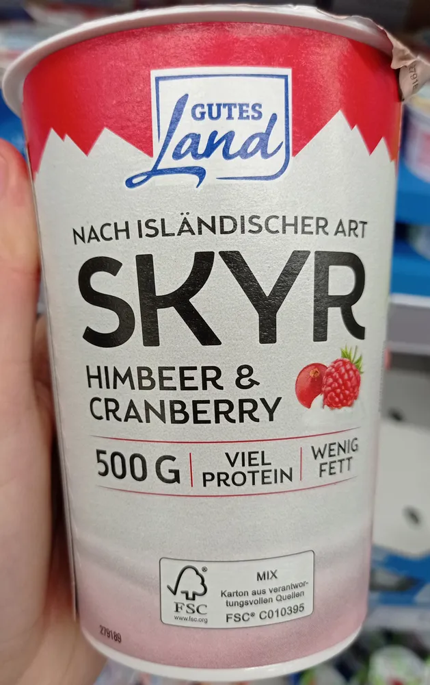 Skyr Himbeer cranberry