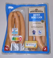 Hofmaier Wiener Würstchen 4316268660020 Wiener Würstchen, im zarten Seitling, geräuchert, Spitzenqualität