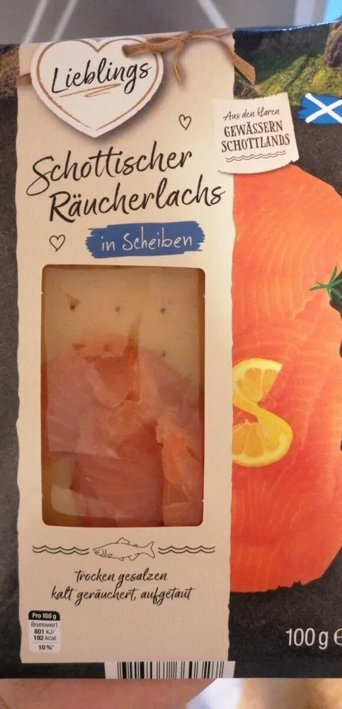 Schottischer Räucherlachs in Scheiben