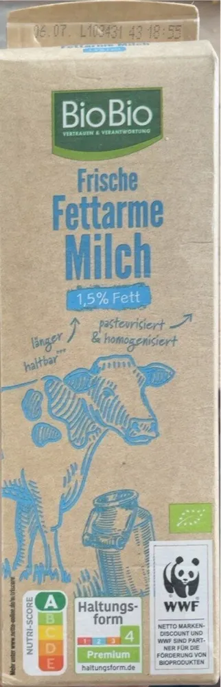 Frische Fettarme Milch