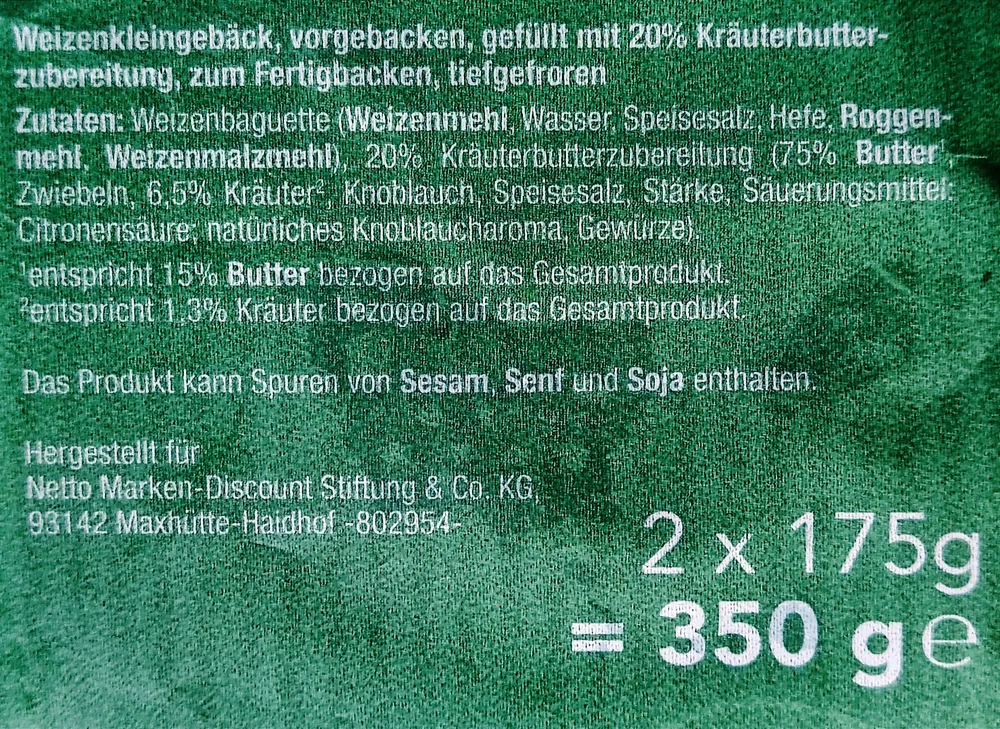 Kräuterbaguette