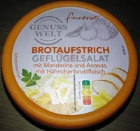 Brotaufstrich Geflügelsalat mit Mandarine und Ananas
