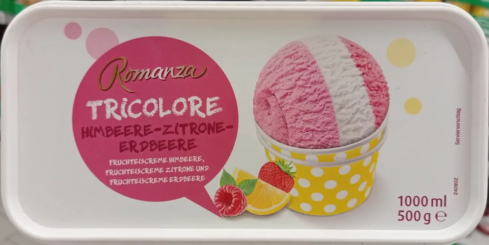 Tricolore Himbeere-Zitrone-Erdbeere