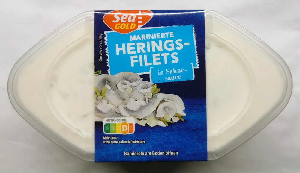 Marinierte Heringsfilets in Sahnesauce