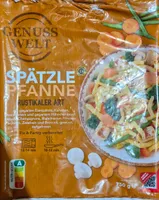 Spätzle Pfanne rustikaler Art