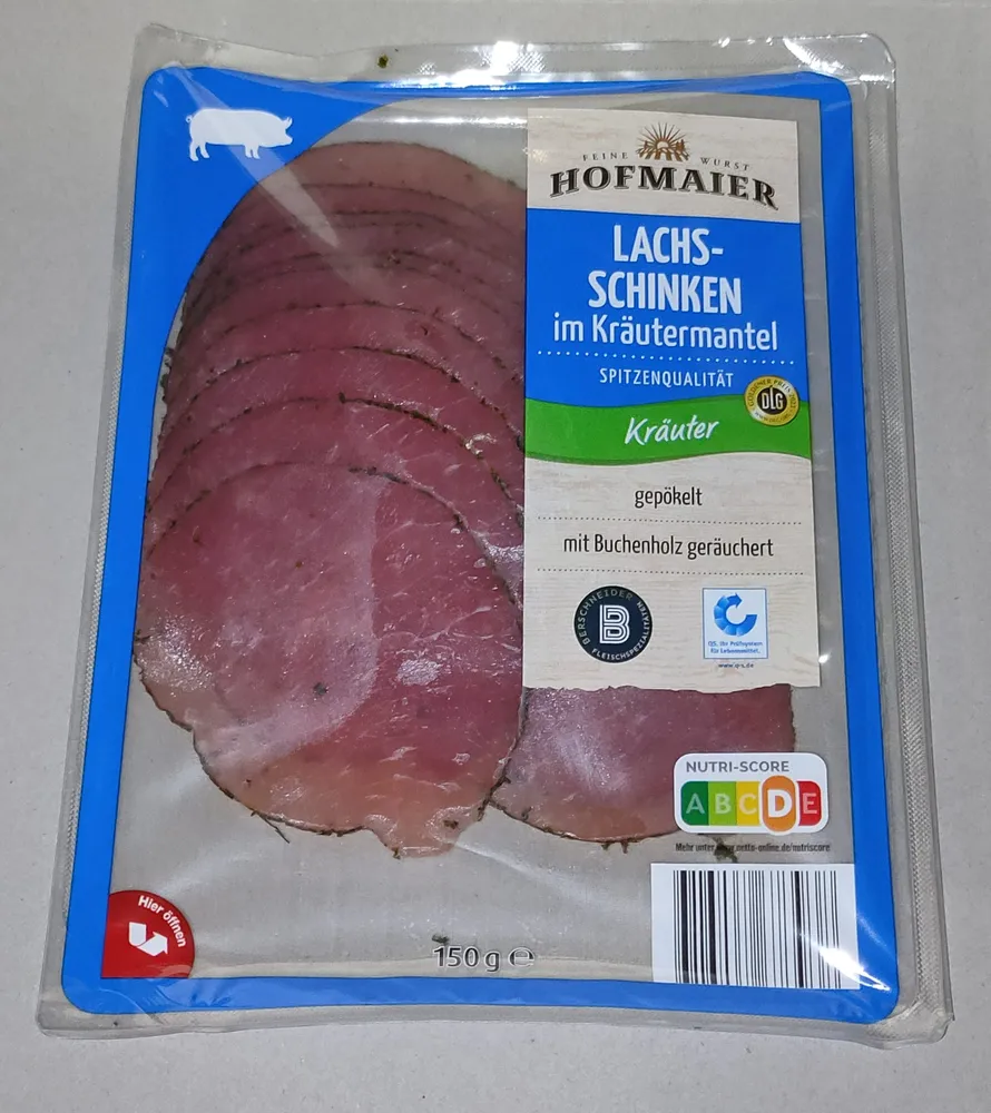 Lachsschinken im Kräutermantel