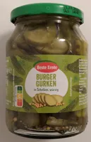Burger-Gurken in Scheiben, würzig