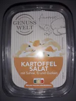 Kartoffelsalat mit Sahne, Ei und Gurken