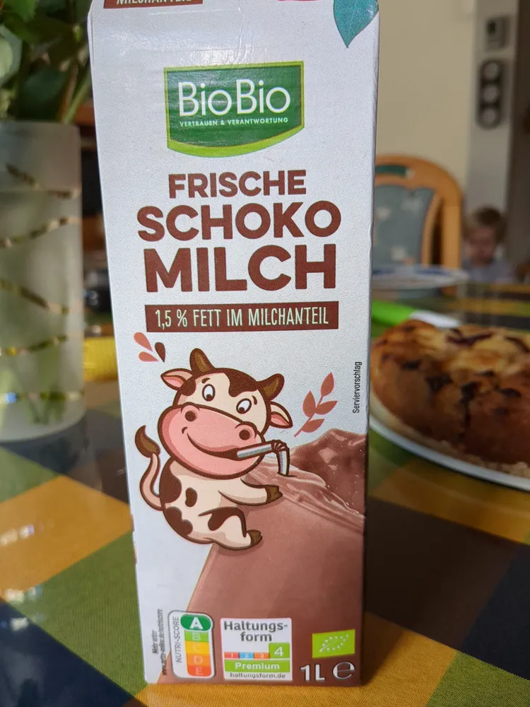 Frische Schokomilch 1,5 % Fett im Milchanteil