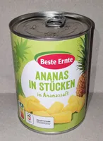Ananas in Stücken in Ananassaft