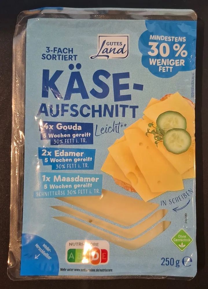 Käseaufschnitt leicht