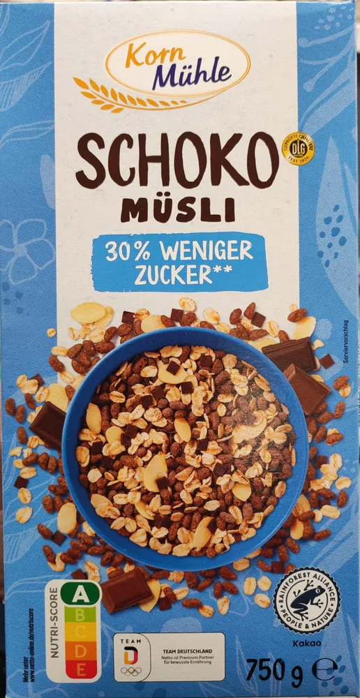 Schoko Müsli 30% weniger zucker