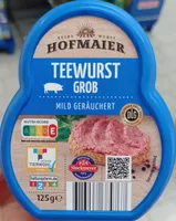 Teewurst grob mild geräuchert
