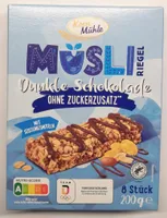 Müsliriegel Dunkle Schokolade ohne Zuckerzusatz