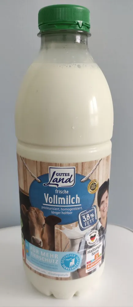 Frische Vollmilch 3.8%, GUTES LAND, Netto