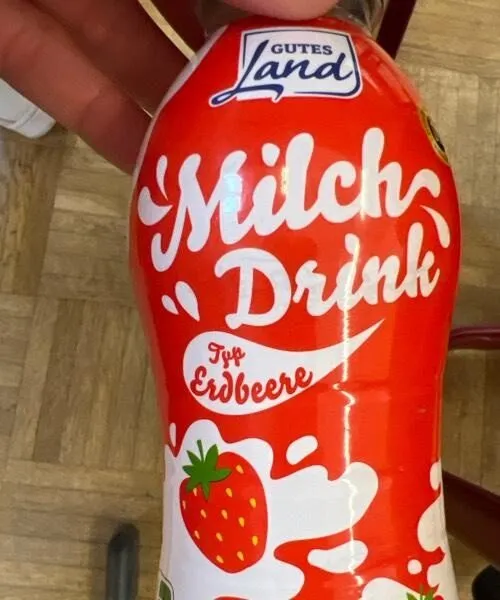 Milch Drink Typ Erdbeere