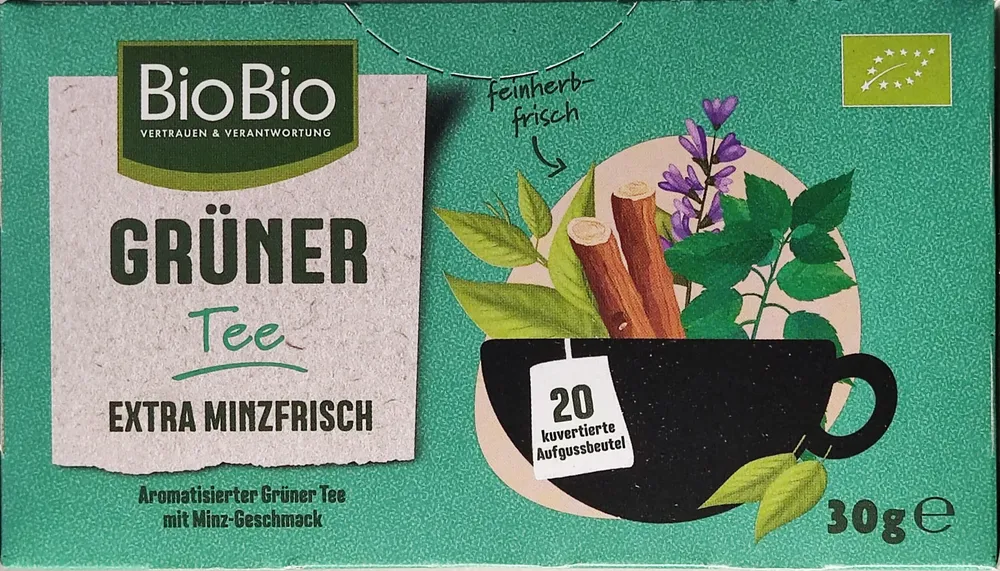 Grüner Bio-Tee mit Minzgeschmack