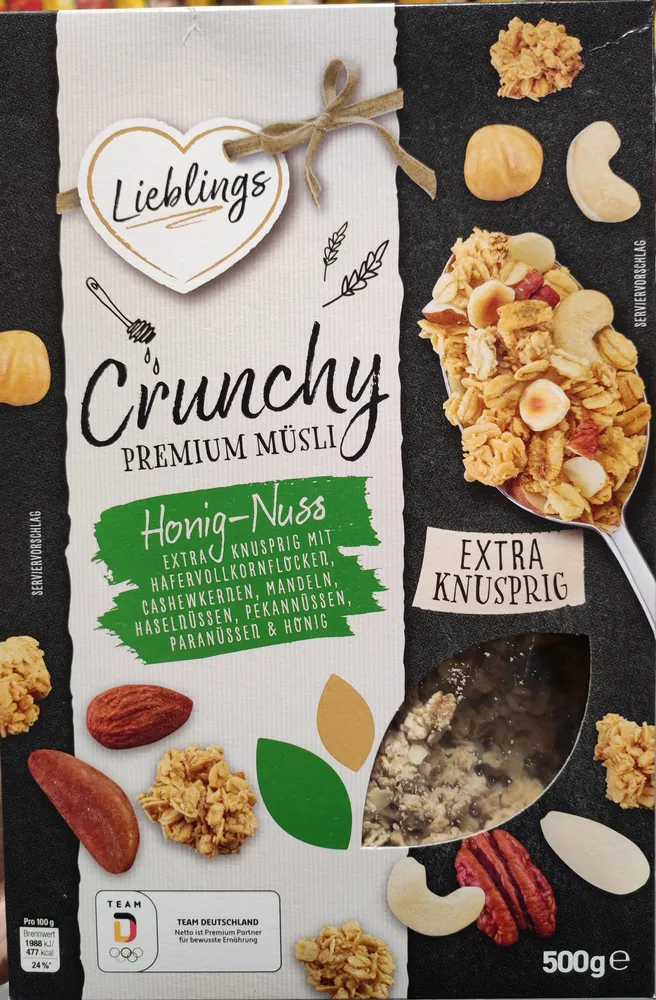Crunchy Premium Müsli Honig-Nuss