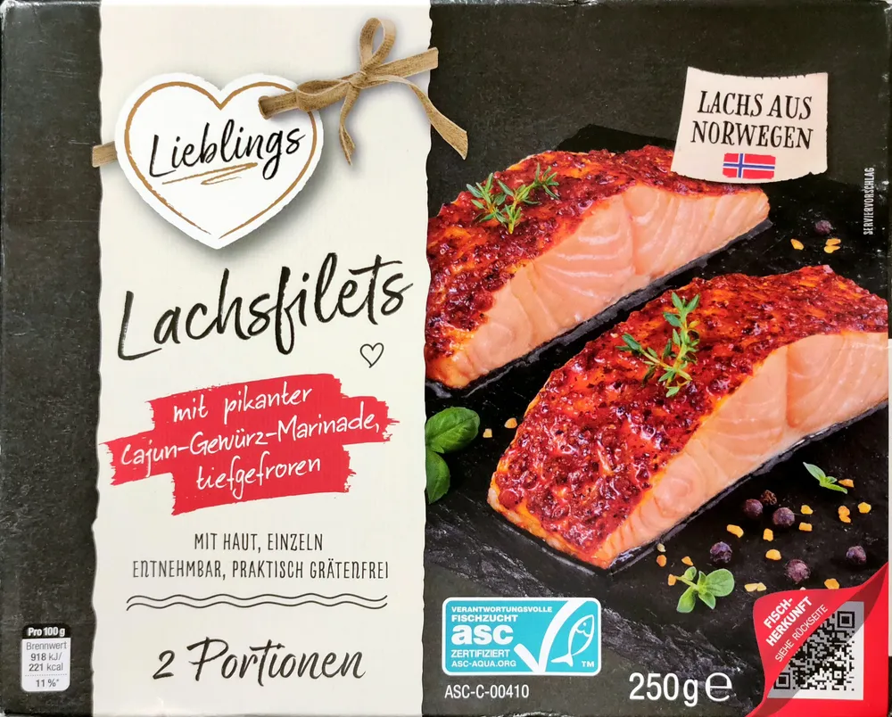 Lachsfilets mit pikanter Cajun-Gewürz-Marinade