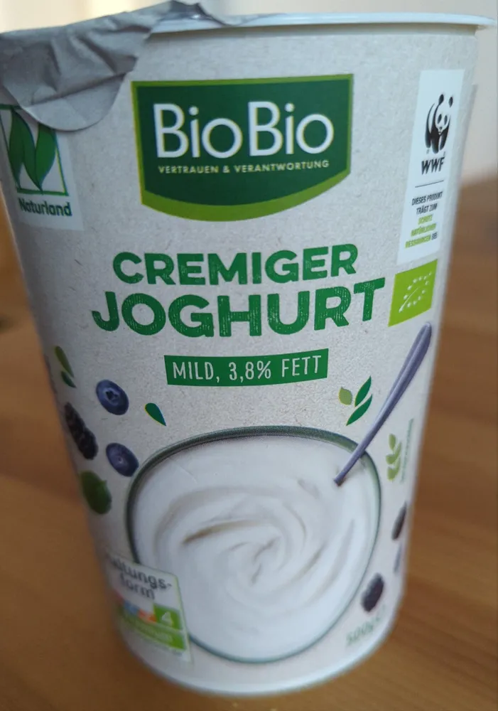 Cremiger Bio-Joghurt mild 3,8 % Fett