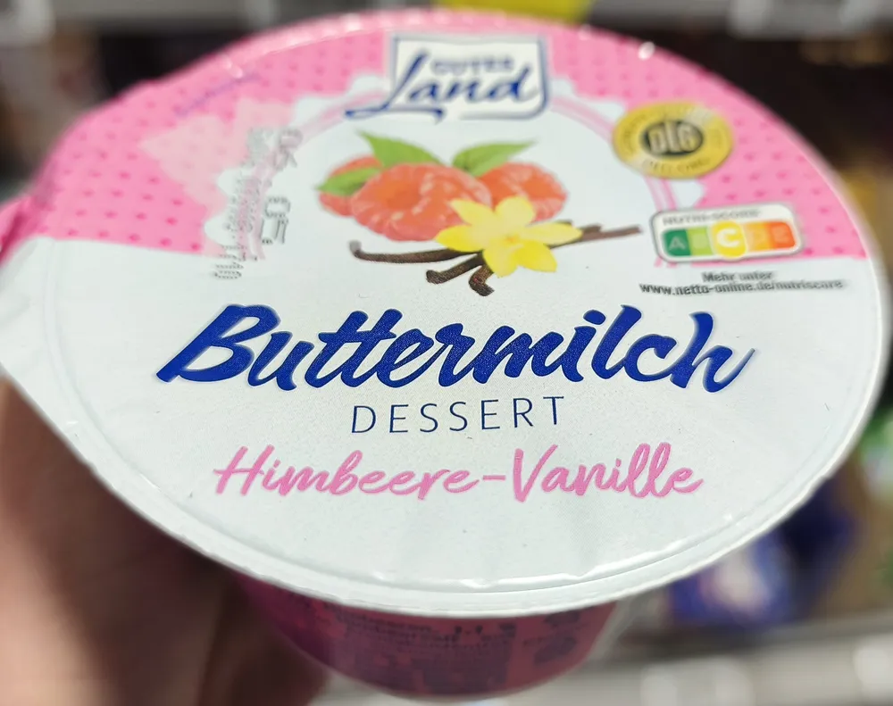 Buttermilch Dessert Himbeere-Vanille