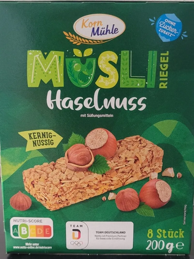 Müsli Riegel Haselnuss