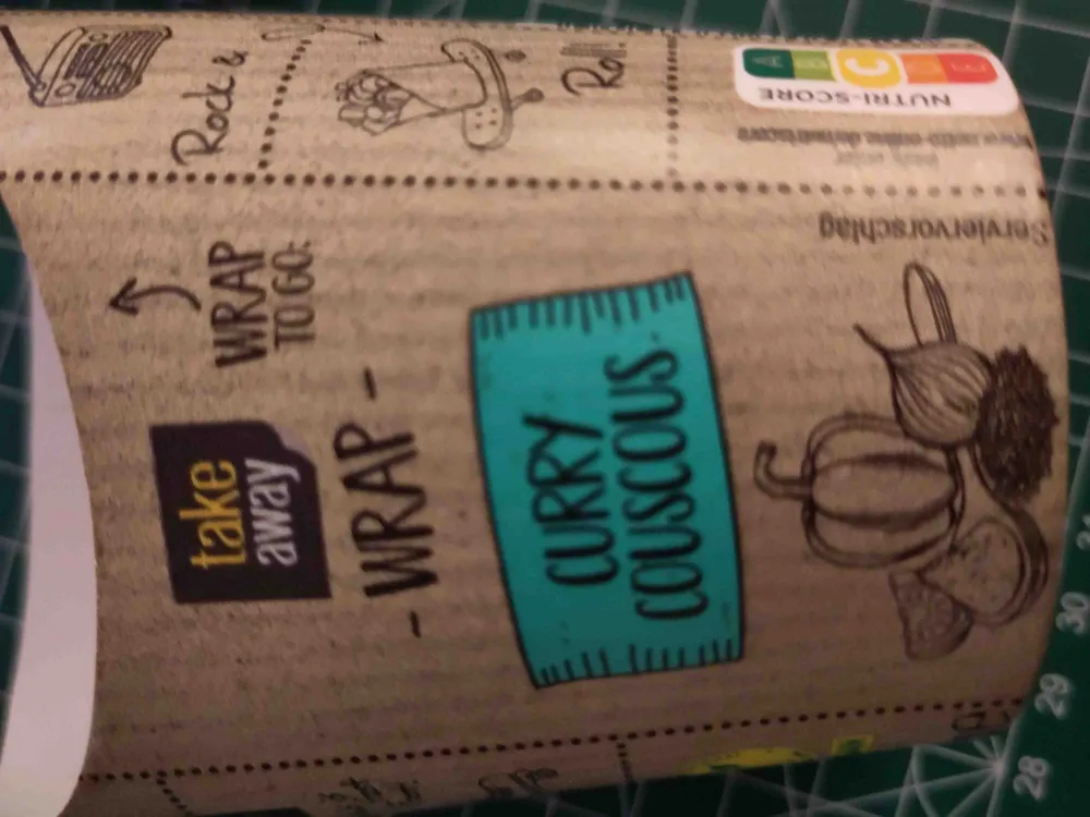 Take away wrap curry couscous