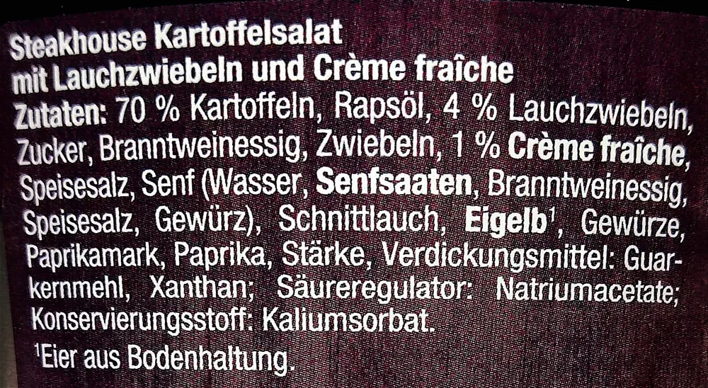 Kartoffelsalat Steakhaus XXL