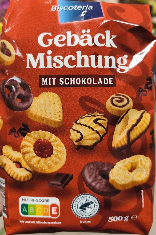 Feine Gebäck Mischung mit Schokolade