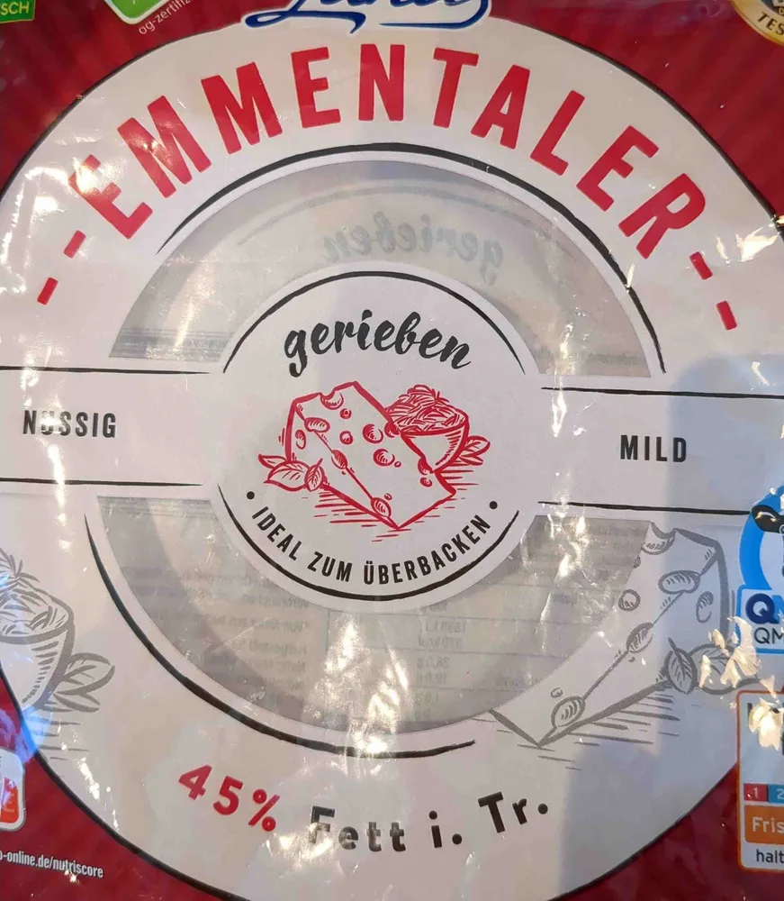 Emmentaler Käse gerieben