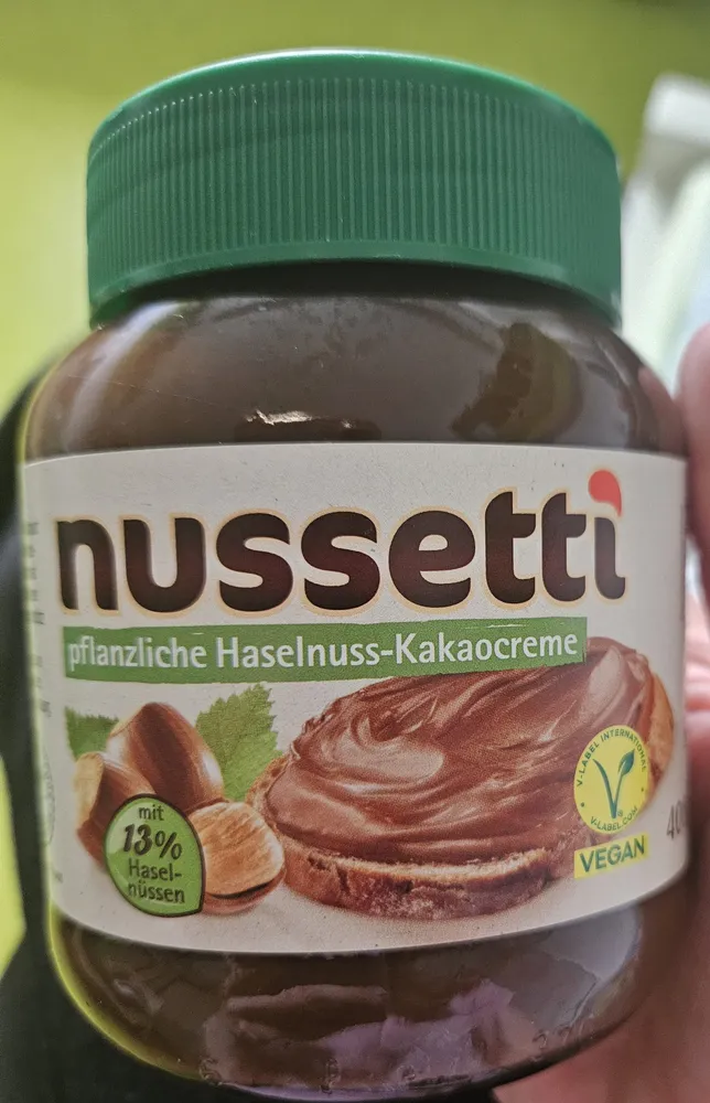 Nussetti vegane Haselnuss-Kakaocreme