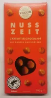 Nusszeit - Zartbitter-Schokolade mit ganzen Haselnüssen