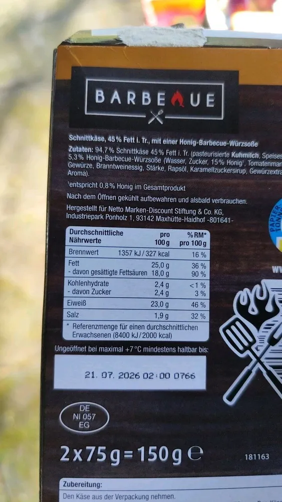 Barbeque Schnittkäse
