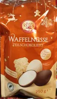 Waffelnüsse Teilschokoliert Spekulatius-Geschmack